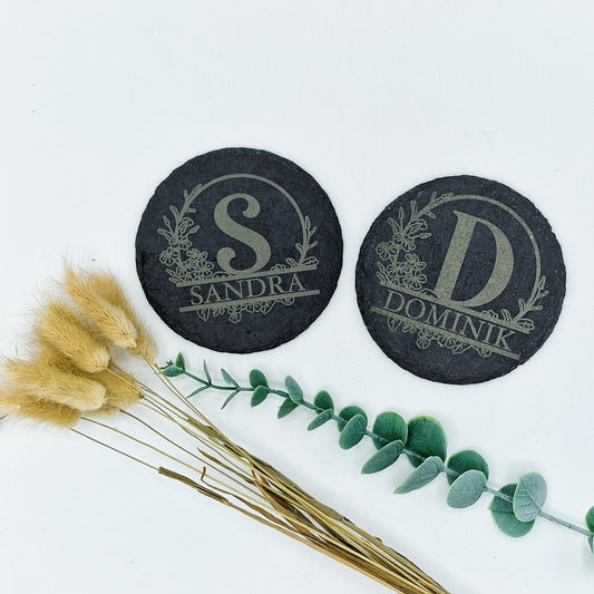 personalisierte Schiefer untersetzer, Getränk Tee Kaffee Gin Bier Wein Whisky