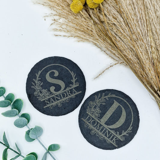 personalisierte Schiefer untersetzer, Getränk Tee Kaffee Gin Bier Wein Whisky