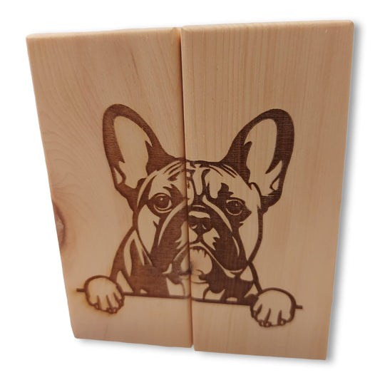 Zirbendeko Zirbensäulen Teelichthalter Kerzenhalter aus Holz Hunderassen