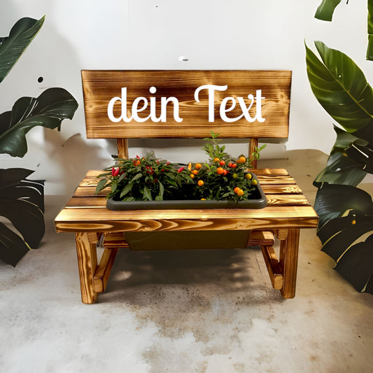 Blumenbänkchen - Blumenbankerl personalisiert ca. 60x60cm Blumenbank