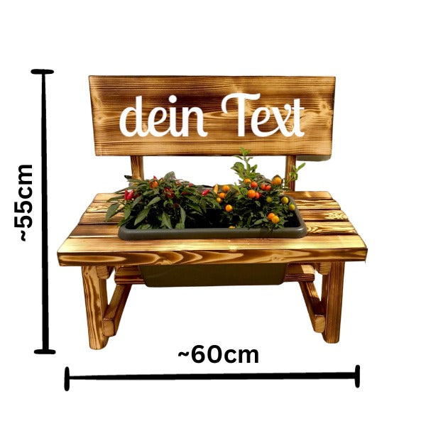 Blumenbänkchen - Blumenbankerl personalisiert ca. 60x60cm Blumenbank